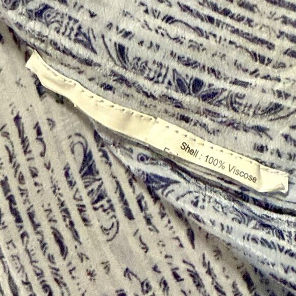 Anthropologie Bhanuni by Jyoti Womens Linne Embroidered Beaded Blue Dress Medium - Picture 13 of 13